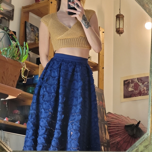 Polywool Collection Beige Knitted Crop Top - Size S - Picture 3 of 7